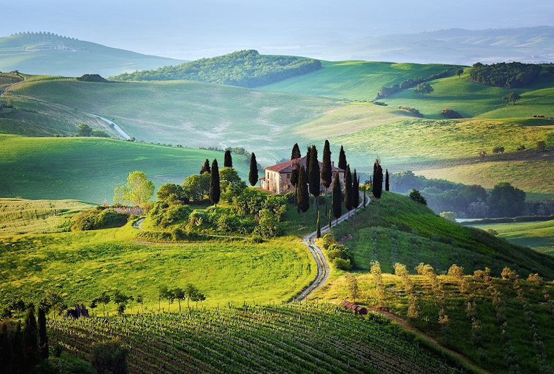 Тоскана – великолепные природные пейзажи. Фото