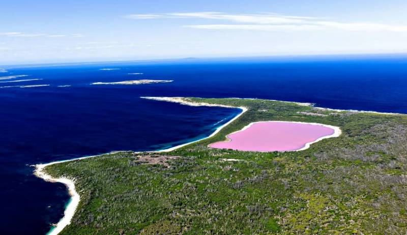 Розовое озеро Австралия